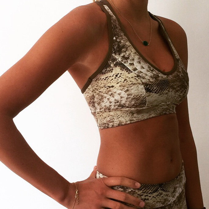 KAYLA CROP TOP SNAKE PRINT